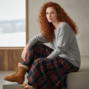 Bianco & Blu Italy Blue Cashmere/Wool Blend Knit Sweater Top Size L